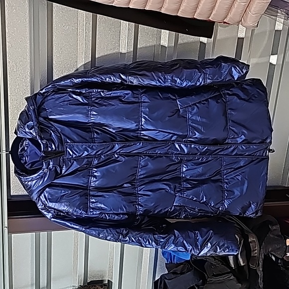 Parka Metalic Blue Jacket - Picture 1 of 6